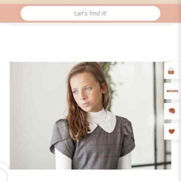 NWT-Ava & Lu Peter Pan collar dress, size 14 girls, orig $150, gray - Picture 3 of 4